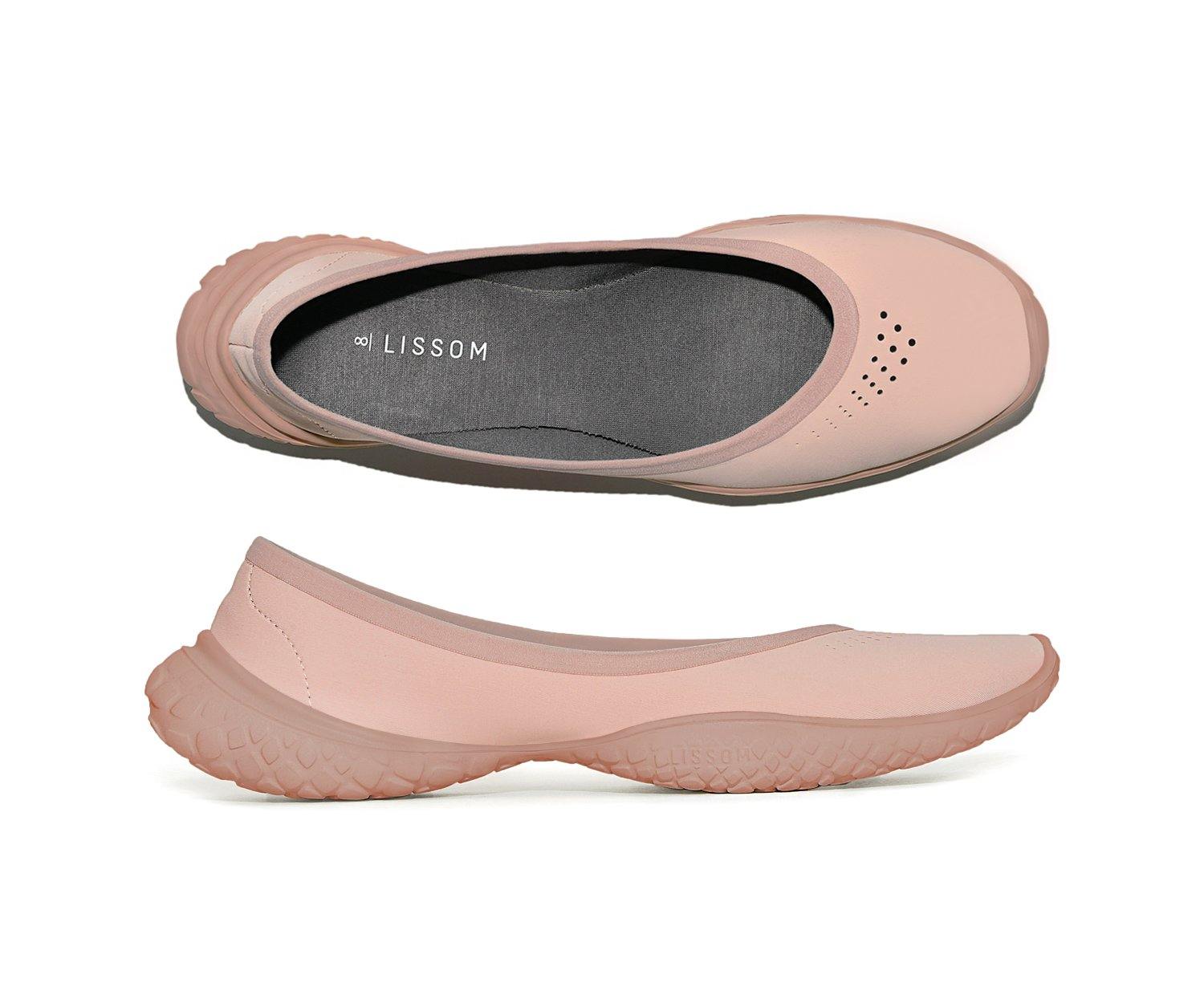 LISSOM Flyte Blush Slip-On Comfort Ballet Flats for Women