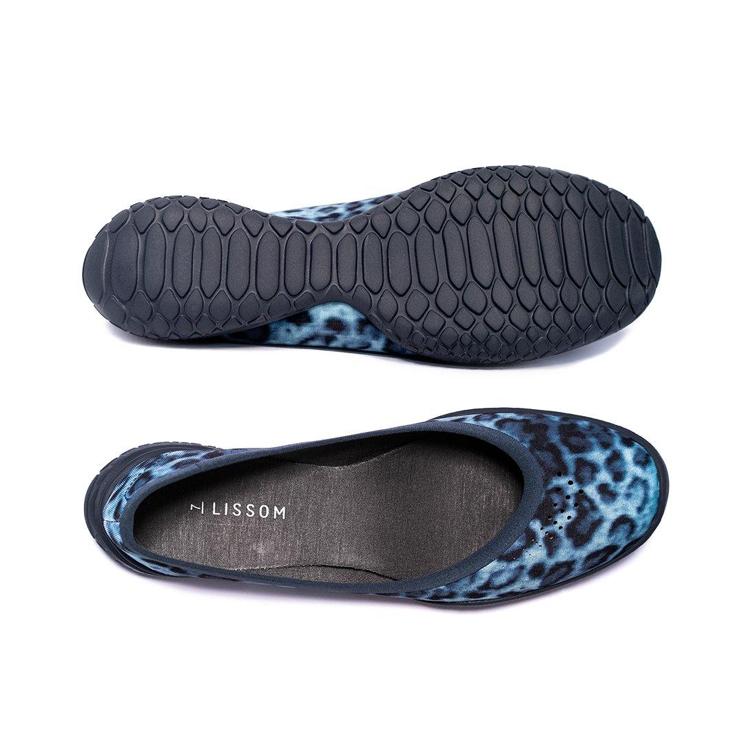 Flyte Blue Leopard Print with Navy Soles - LISSOM