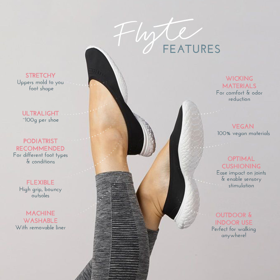 LISSOM Flyte Black with Black Soles Slip-On Comfort Ballet Flats for Women